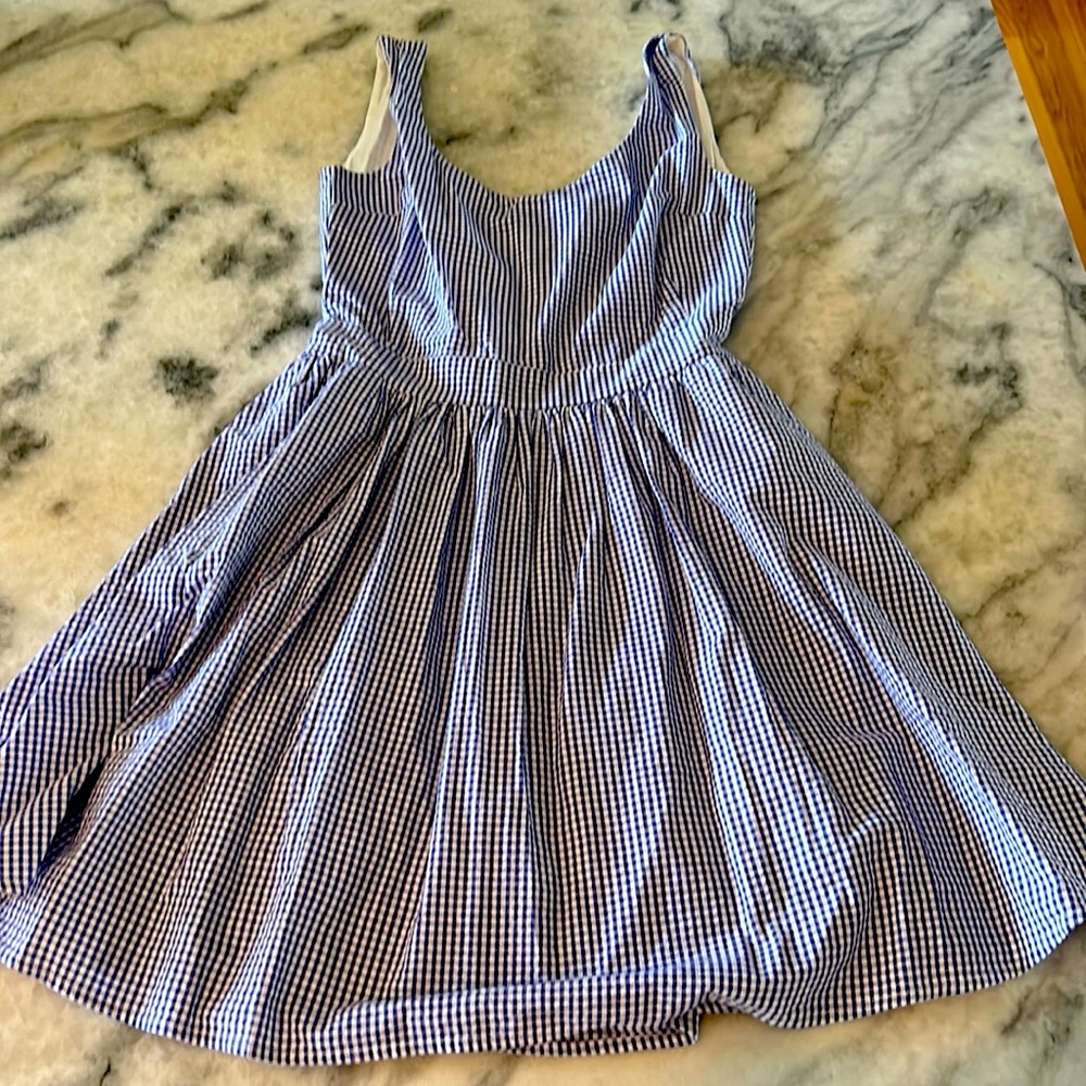 Kiel James Patrick blue gingham sundress sleeveless
